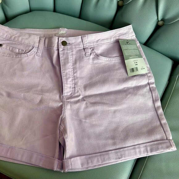 BNWT Light Purple Lee Rider denim shorts Sz 16 - Picture 3 of 6